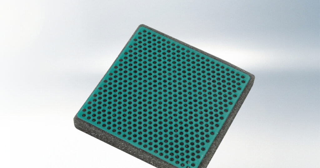 GEO PERFORATED WAX RETAINERS, STAGGERED